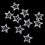 Maxbell 10 Pcs Crystal Diamante Rhinestone Buckle Invitation Ribbon Slider B