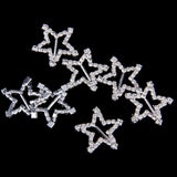 Maxbell 10 Pcs Crystal Diamante Rhinestone Buckle Invitation Ribbon Slider B