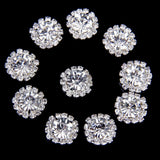Maxbell 20pcs Crystal Faux Pearl Button Decoration DIY