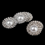 Maxbell 3xPhenovo Crystal Faux Pearl Button Flatback Decoration DIY 25mm 5pcs White