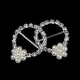 Maxbell 10x Bowknot Crystal Diamante+ 10 Round Pearl Buckle Ribbon Slider Gift Box Decor