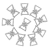 Maxbell 4x10 Pcs Crystal Diamante Rhinestone Buckle Invitation Ribbon Slider G