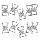 Maxbell 4x10 Pcs Crystal Diamante Rhinestone Buckle Invitation Ribbon Slider G
