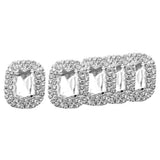 Maxbell 3xPhenovo Crystal Oval Button Decoration DIY 30x25mm 5pcs Clear