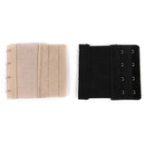 Maxbell 5pcs Elastic Hook Bra Extension Bra Extender Strap 2,4 Hooks Black Nude White