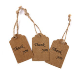 Maxbell 4x100 Kraft Paper Hang Tag Luggage Wedding Party Gift Cards + String Brown