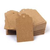 Maxbell 4x100 Kraft Paper Hang Tag Luggage Wedding Party Gift Cards + String Brown