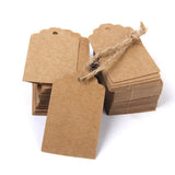 Maxbell 4x100 Kraft Paper Hang Tag Luggage Wedding Party Gift Cards + String Brown