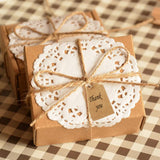 Maxbell 4x100 Kraft Paper Hang Tag Luggage Wedding Party Gift Cards + String Brown