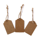 Maxbell 4x100 Kraft Paper Hang Tag Luggage Wedding Party Gift Cards + String Brown