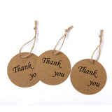 Maxbell 200 Round & Heart Kraft Paper Hang Tags Label Wedding Birthday Gift Card String