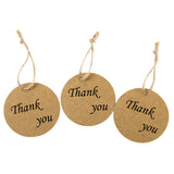 Maxbell 200 Round & Heart Kraft Paper Hang Tags Label Wedding Birthday Gift Card String
