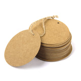 Maxbell 200 Round & Heart Kraft Paper Hang Tags Label Wedding Birthday Gift Card String