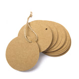 Maxbell 200 Round & Heart Kraft Paper Hang Tags Label Wedding Birthday Gift Card String