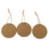 Maxbell 200 Round & Heart Kraft Paper Hang Tags Label Wedding Birthday Gift Card String