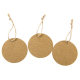 Maxbell 200 Round & Heart Kraft Paper Hang Tags Label Wedding Birthday Gift Card String