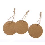 Maxbell 200 Round & Heart Kraft Paper Hang Tags Label Wedding Birthday Gift Card String