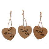Maxbell 200 Round & Heart Kraft Paper Hang Tags Label Wedding Birthday Gift Card String