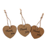 Maxbell 200 Round & Heart Kraft Paper Hang Tags Label Wedding Birthday Gift Card String