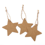 Maxbell Phenovo Kraft Paper Blank Card DIY Gift Tags Pentagram Label 100pcs