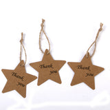 Maxbell Phenovo Kraft Paper Blank Card DIY Gift Tags Pentagram Label 100pcs