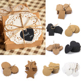 Maxbell Phenovo Kraft Paper Blank Card DIY Gift Tags Pentagram Label 100pcs