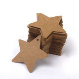 Maxbell Phenovo Kraft Paper Blank Card DIY Gift Tags Pentagram Label 100pcs