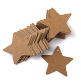 Maxbell Phenovo Kraft Paper Blank Card DIY Gift Tags Pentagram Label 100pcs