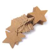 Maxbell Phenovo Kraft Paper Blank Card DIY Gift Tags Pentagram Label 100pcs