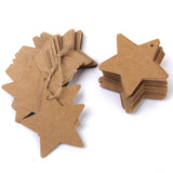 Maxbell Phenovo Kraft Paper Blank Card DIY Gift Tags Pentagram Label 100pcs