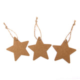 Maxbell Phenovo Kraft Paper Blank Card DIY Gift Tags Pentagram Label 100pcs
