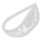 Maxbell 3xSexy Women's Rose Flower Pattern C-String Invisible Thong Underwear White