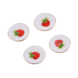 Maxbell Dollhouse Miniature Dining Ware Porcelain Tea Set 15pc White with Strawberry