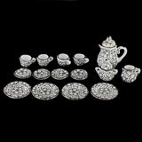 Maxbell Dollhouse Miniature Dining Ware Porcelain Tea Set 15pcs Daisy Pattern