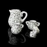 Maxbell Dollhouse Miniature Dining Ware Porcelain Tea Set 15pcs Daisy Pattern