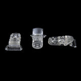 Maxbell 20PCS Multicolour/Clear T-Style Dummy Clips for Pacifier Holder Badge DIY Craft