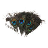 Maxbell Peacock Feathers for Craft Mask Hat 10-12cm 10pcs
