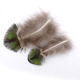 Maxbell 20pcs Natural Peacock Body Plumage & Tail Feathers Craft Mask Millinery Decor
