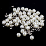 Maxbell 100 Pearls Rivets Studs for Dress Clothes Bracelet Bag Crafts+ 50 Pumpkin Rivets