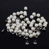 Maxbell 3xRivets and Pearls Set for DIY Crafts 100 Pieces Ivory