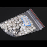 Maxbell 3xRivets and Pearls Set for DIY Crafts 100 Pieces Ivory