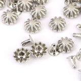 Maxbell 4xPumpkin Shape Rivets Studs 50 sets Silver