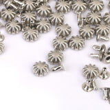Maxbell 4xPumpkin Shape Rivets Studs 50 sets Silver
