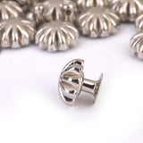 Maxbell 4xPumpkin Shape Rivets Studs 50 sets Silver