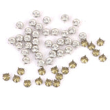 Maxbell 3xRound Rhinestone Studs Nailheads 8mm Clear