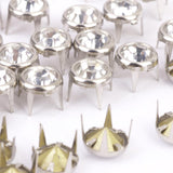 Maxbell 3xRound Rhinestone Studs Nailheads 8mm Clear