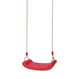 Maxbell Kids Swing Set Red Plastic Tree/Beam Swing Seat w.Rope+Hanging Strap+Snap Hook