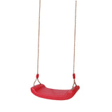 Maxbell Kids Swing Set Red Plastic Tree/Beam Swing Seat w.Rope+Hanging Strap+Snap Hook