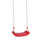 Maxbell Kids Swing Set Red Plastic Tree/Beam Swing Seat w.Rope+Hanging Strap+Snap Hook