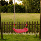Maxbell Kids Swing Set Red Plastic Tree/Beam Swing Seat w.Rope+Hanging Strap+Snap Hook